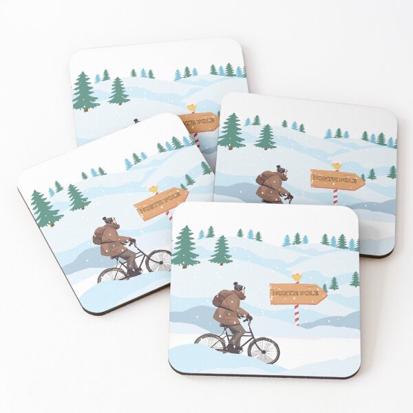 Item preview, Riding to the North Pole - Cycling Xmas designed and sold by ReelRide Creations.