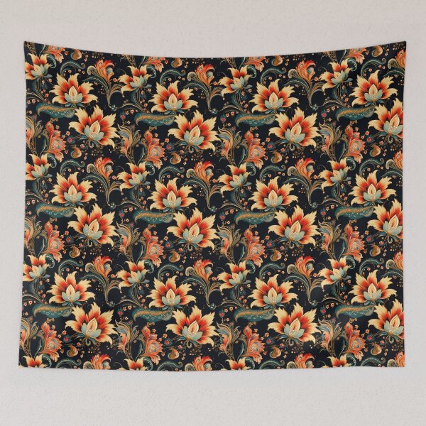 Item preview, Traditional oriental flower design designed and sold by NuttyCottage.