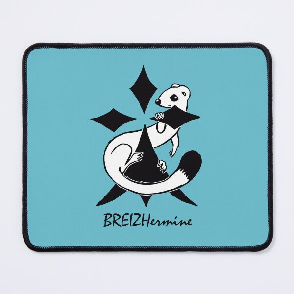 Item preview, Ermine design on ermine sky blue background designed and sold by Artabbydesign.