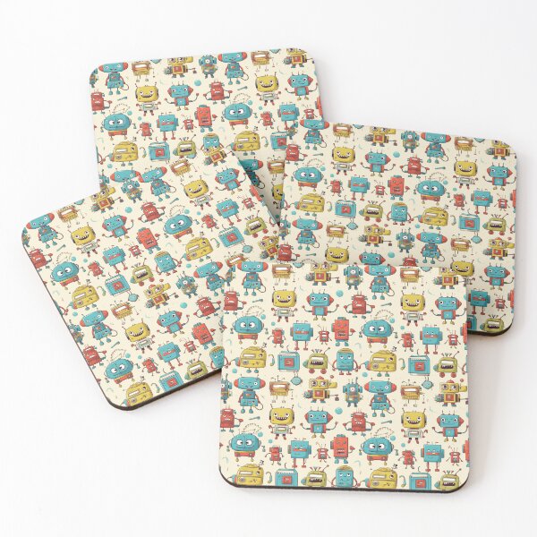 Item preview, Cartoon Robot Cute Seamless Patterns 2 designed and sold by ThaNiyom.