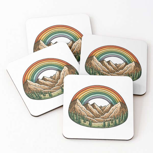 Item preview, Rustic Mountain Landscape with Rainbow Arch designed and sold by UmbrellaStudio1.