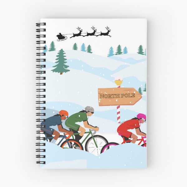 Item preview, Racing to the North Pole - Cycling Xmas designed and sold by ReelRide Creations.