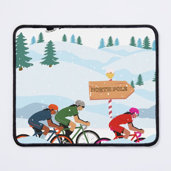 Item preview, Racing to the North Pole - Cycling Xmas designed and sold by ReelRide Creations.