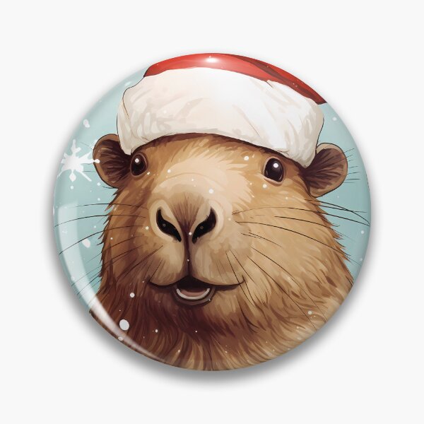 Item preview, Christmas Capybara  designed and sold by ColorFlowArt.