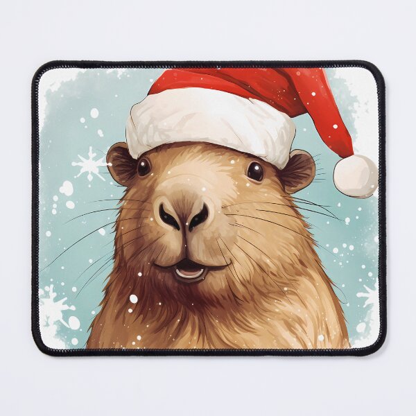 Item preview, Christmas Capybara designed and sold by ColorFlowArt.