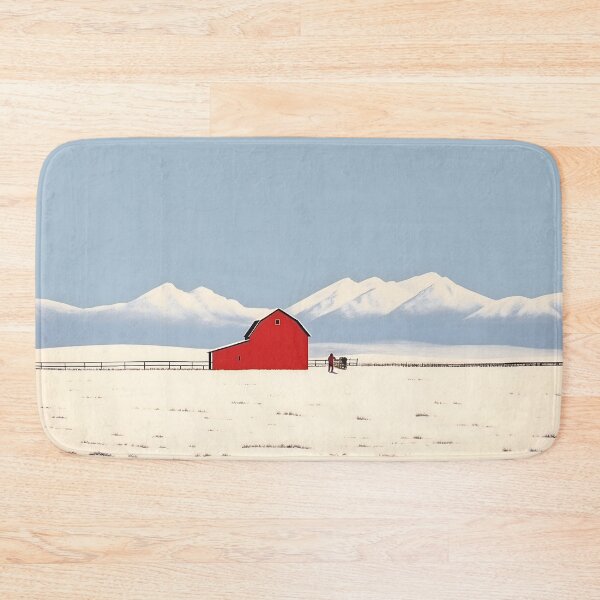 Item preview, Solitude in Snow: Red Barn Canvas designed and sold by Studio Axis.
