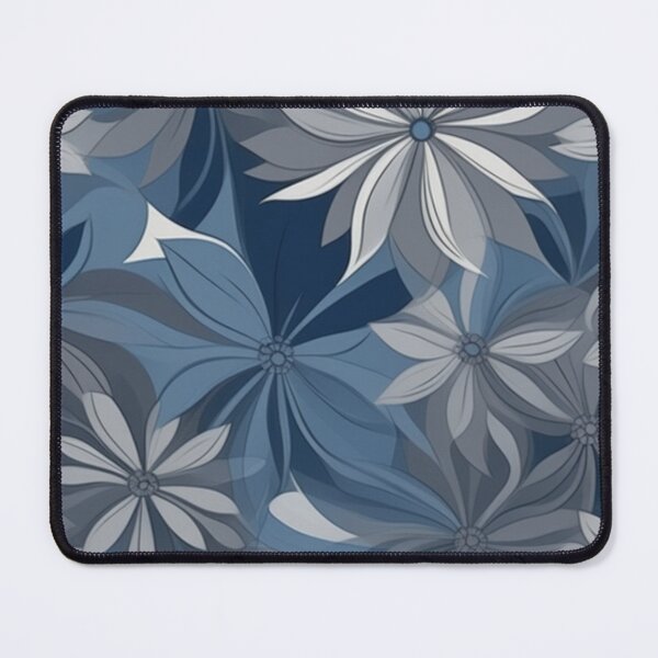 Item preview, Blue And Grey Abstract Floral Art designed and sold by Rell1970.