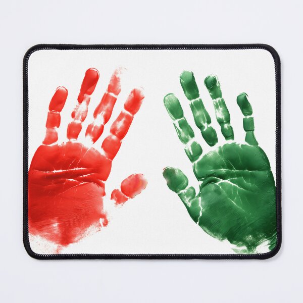 Item preview, Colorful Red And Green Handprints Hands Palms designed and sold by CreativeContext.