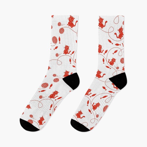 Item preview, Red cats pattern.  designed and sold by Leberks.