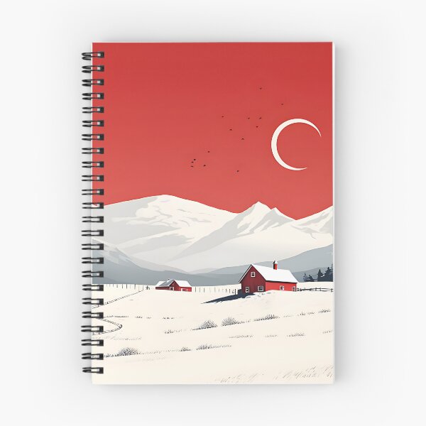 Item preview, Crimson Moon Over Winter Homestead designed and sold by Studio Axis.
