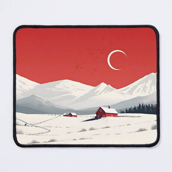 Item preview, Crimson Moon Over Winter Homestead designed and sold by Studio Axis.