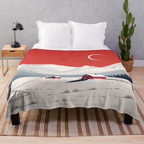 Item preview, Crimson Moon Over Winter Homestead designed and sold by Studio Axis.