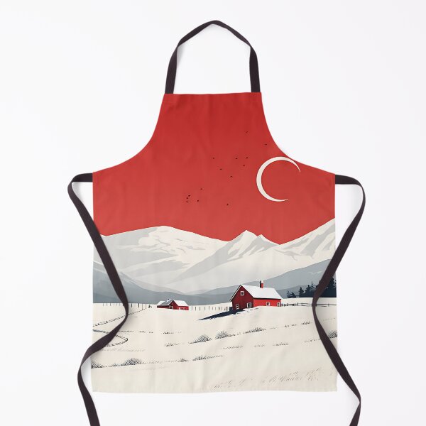 Item preview, Crimson Moon Over Winter Homestead designed and sold by Studio Axis.