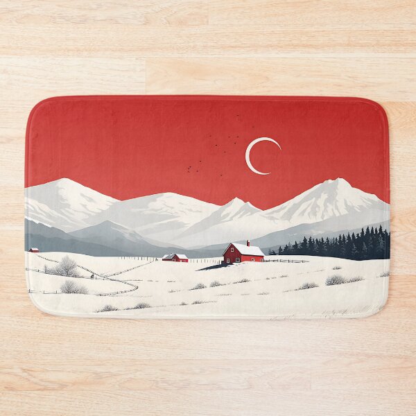 Item preview, Crimson Moon Over Winter Homestead designed and sold by Studio Axis.