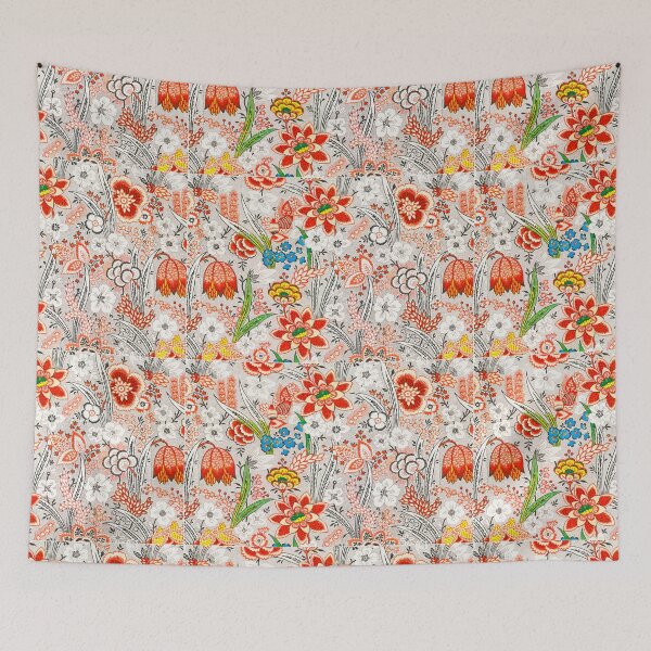 Item preview, Elegant Textile Design Woven with the Dance of Flowers and Leaves designed and sold by art-tresure.