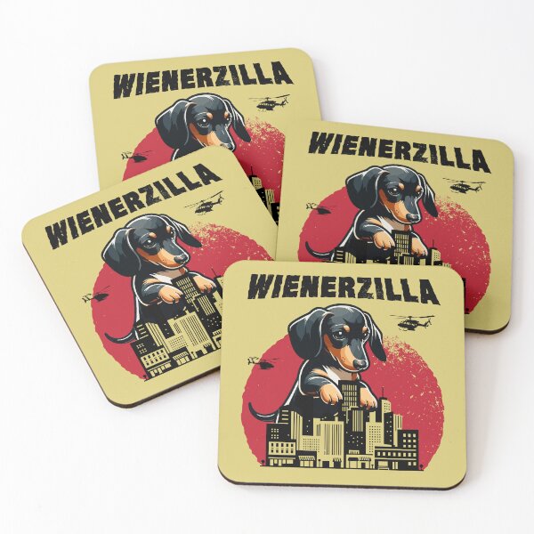 Item preview, Wienerzilla Funny Giant Dachshund Wiener Dog in City designed and sold by d247.