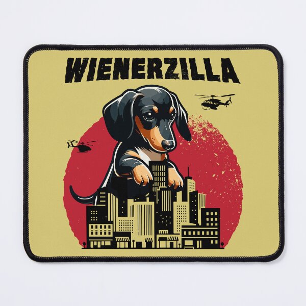 Item preview, Wienerzilla Funny Giant Dachshund Wiener Dog in City designed and sold by d247.
