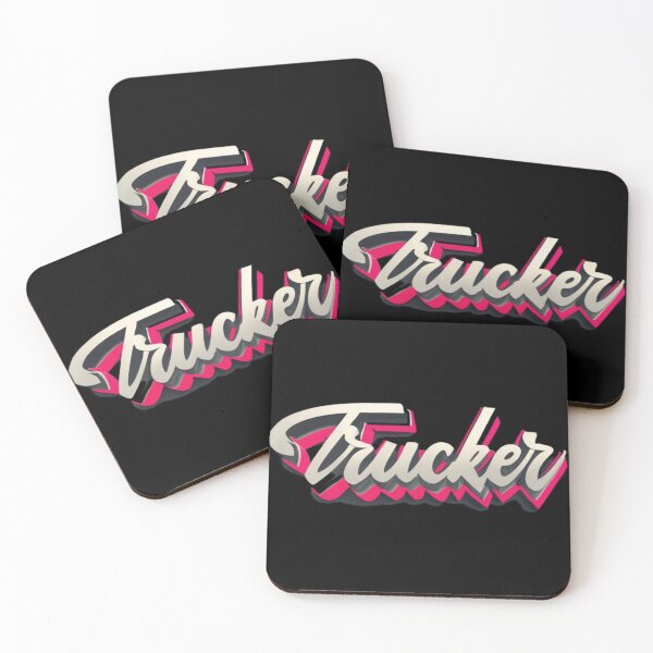 Item preview, Cute Pink Trucker Lady designed and sold by TruckerPLShop.