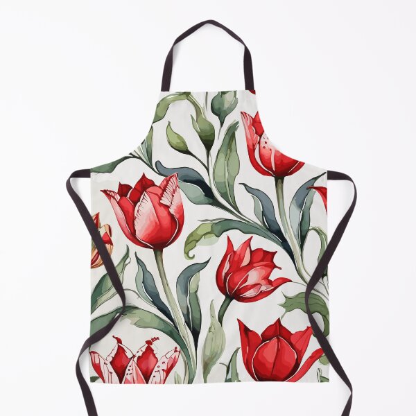 Item preview, Red Green Turkish Tulips Ottoman Pattern  designed and sold by GraphicsClub.
