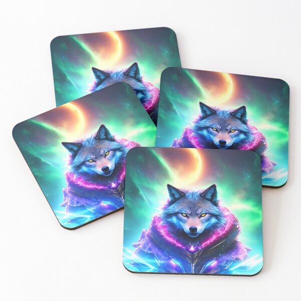 Item preview, Cyberpunk Cosmos Wolf designed and sold by StaticSociety.