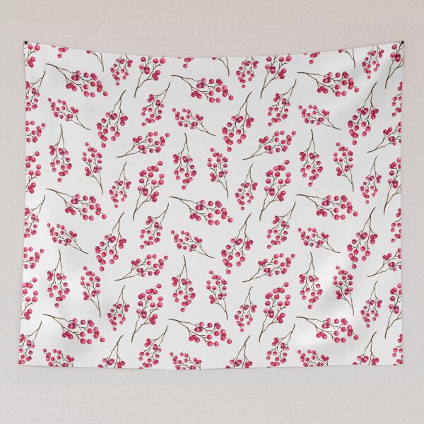 Item preview, Christmas Holly Red Berries Pattern designed and sold by LionessLove.