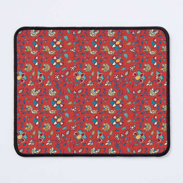 Item preview, Floral and Leaf Pattern on Red Background designed and sold by art-tresure.