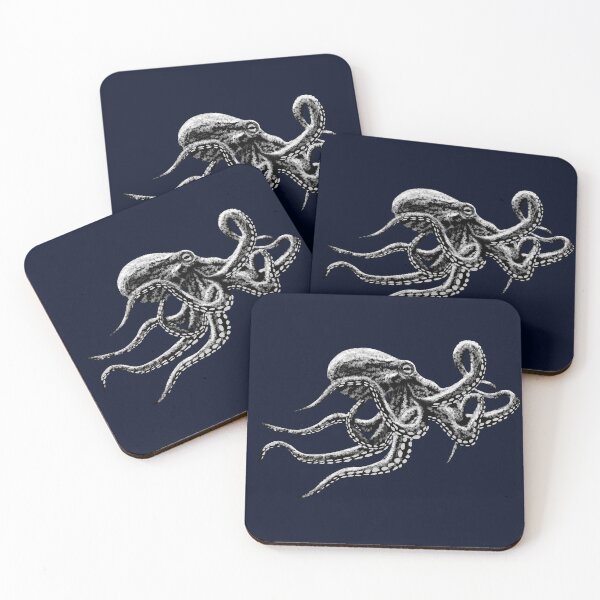 Item preview, OCTOPUS PAINTING T SHIRT, WHITE ON BLACK OCTOPUS ART designed and sold by Danicus666.