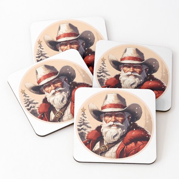 Item preview, Western Cowboy Santa Claus designed and sold by ColorFlowArt.