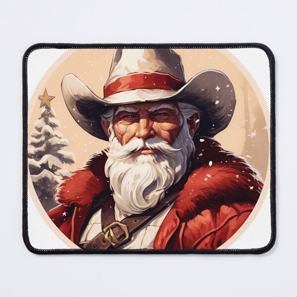 Item preview, Western Cowboy Santa Claus designed and sold by ColorFlowArt.