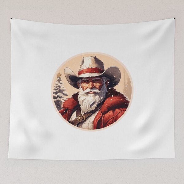 Item preview, Western Cowboy Santa Claus designed and sold by ColorFlowArt.