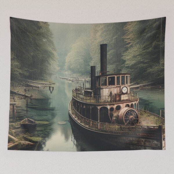 Item preview, Abandoned Stem Boat in Deep Forrest designed and sold by gabrieltiveron.
