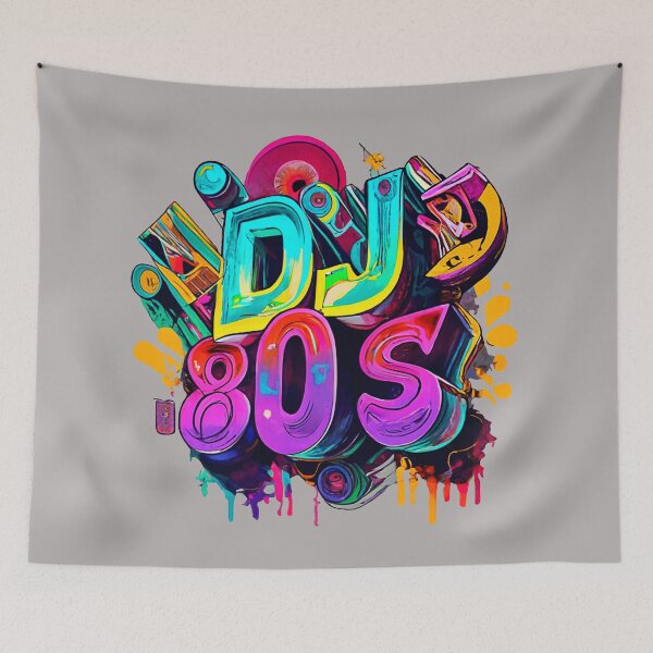 Item preview, Dj 80s graffiti style designed and sold by NotesForMusic.