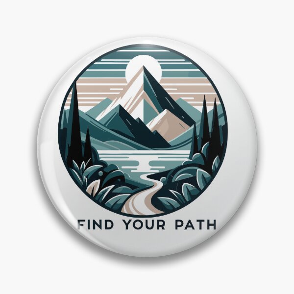 Item preview, Minimalist serene travel scene with motivational path message designed and sold by ArtInPrint.