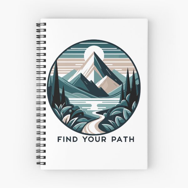 Item preview, Minimalist serene travel scene with motivational path message designed and sold by ArtInPrint.