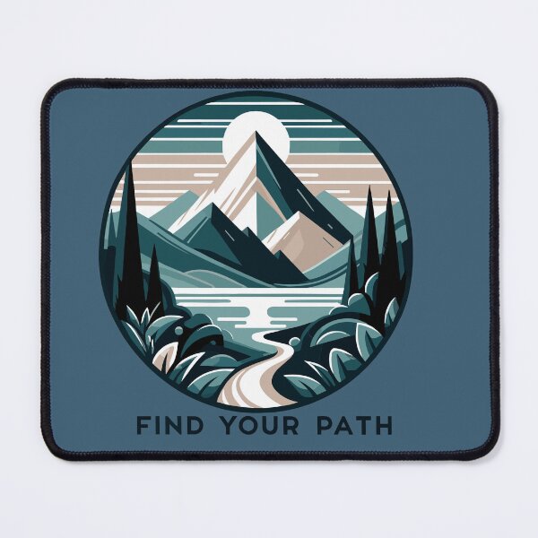 Item preview, Minimalist serene travel scene with motivational path message designed and sold by ArtInPrint.