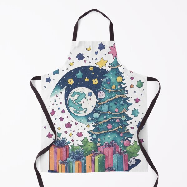 Item preview, Colorful Christmas tree with gifts and stars designed and sold by AQuirkyApple.