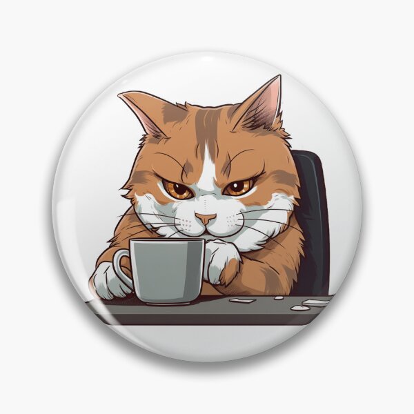 Artikelvorschau, Katzenkaffeezeit aus dem Kitty Sticker Pack entworfen und verkauft von STICKERSLALA.