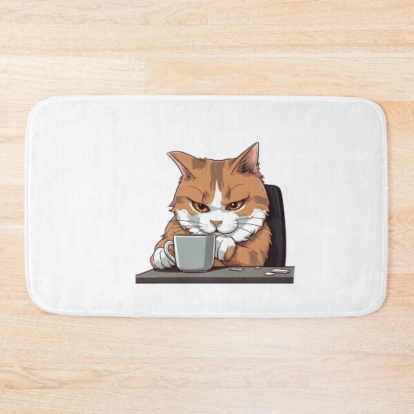 Item preview, Cat coffee time from the Kitty Sticker Pack designed and sold by STICKERSLALA.
