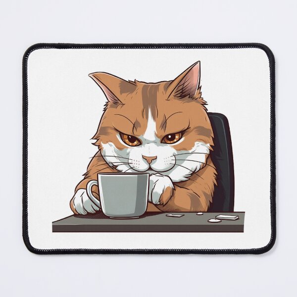Item preview, Cat coffee time from the Kitty Sticker Pack designed and sold by STICKERSLALA.