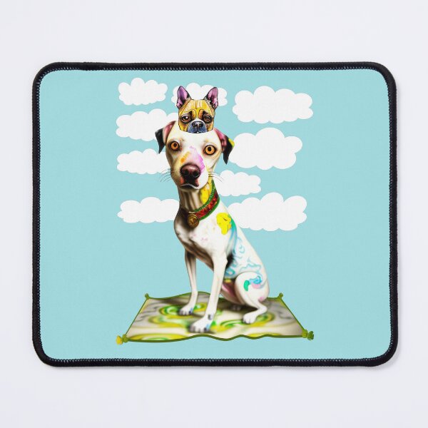 Item preview, A dog imagines himself as another dog on a flying carpet  designed and sold by ShabayekShop.