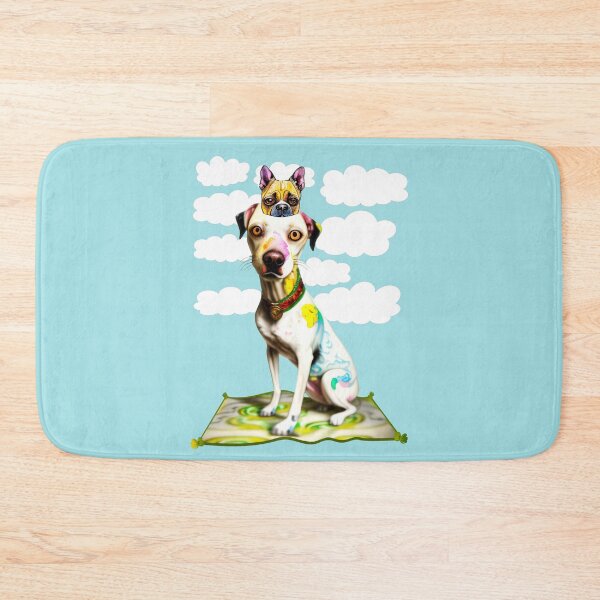 Item preview, A dog imagines himself as another dog on a flying carpet  designed and sold by ShabayekShop.