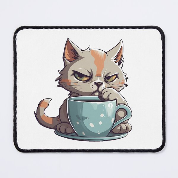 Item preview, Cat coffee time from the Kitty Sticker Pack designed and sold by STICKERSLALA.
