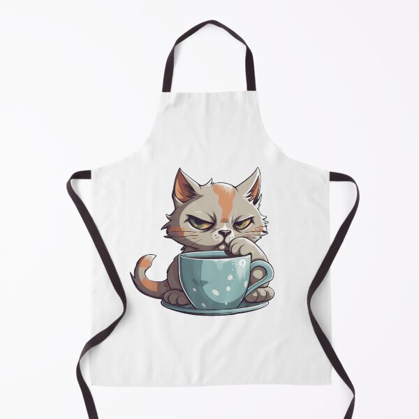 Item preview, Cat coffee time from the Kitty Sticker Pack designed and sold by STICKERSLALA.
