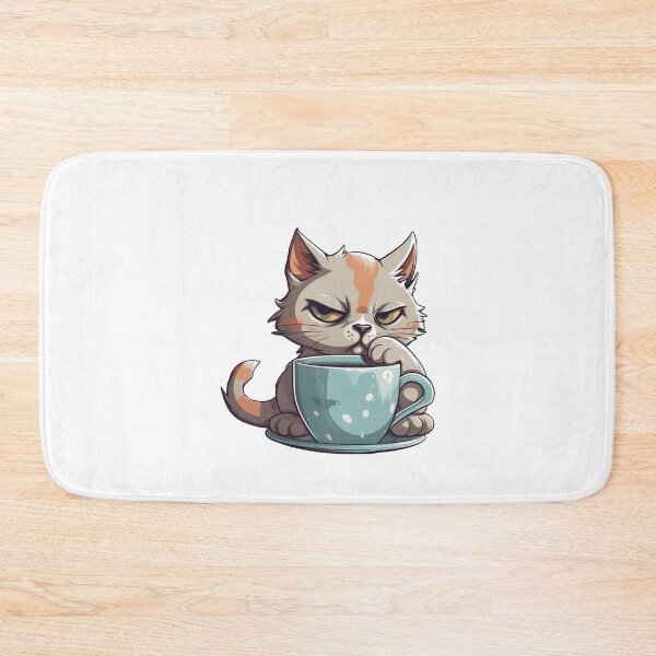 Item preview, Cat coffee time from the Kitty Sticker Pack designed and sold by STICKERSLALA.