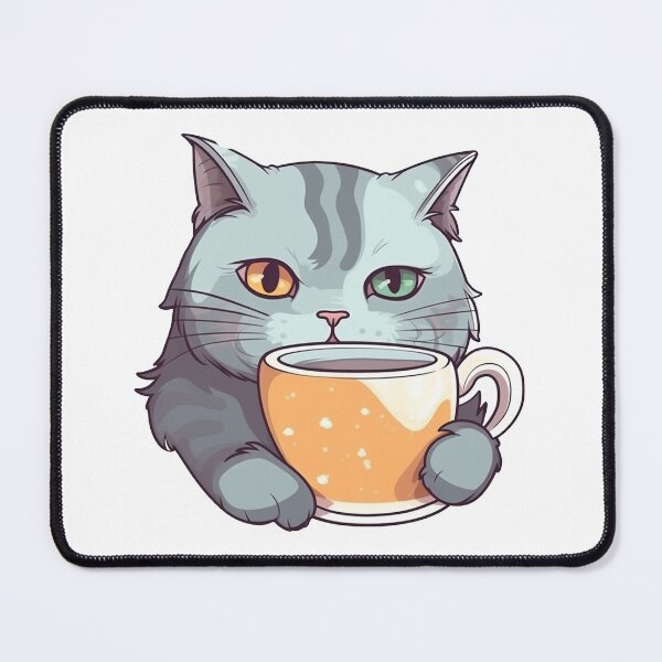 Item preview, Cat coffee time from the Kitty Sticker Pack designed and sold by STICKERSLALA.