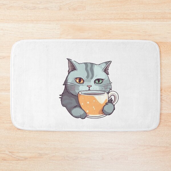 Item preview, Cat coffee time from the Kitty Sticker Pack designed and sold by STICKERSLALA.
