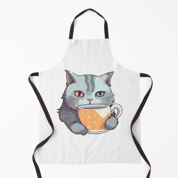 Artikelvorschau, Katzenkaffeezeit aus dem Kitty Sticker Pack entworfen und verkauft von STICKERSLALA.