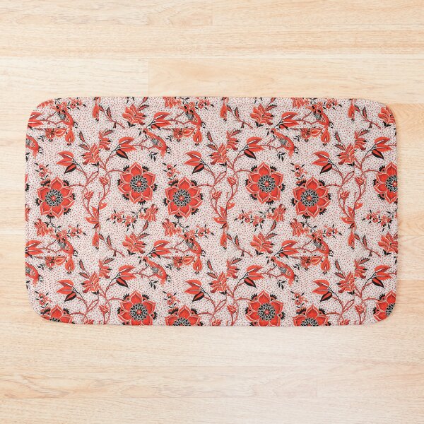 Item preview, Vibrant Beauty: Red Floral Patterned Custom Textile Design designed and sold by art-tresure.