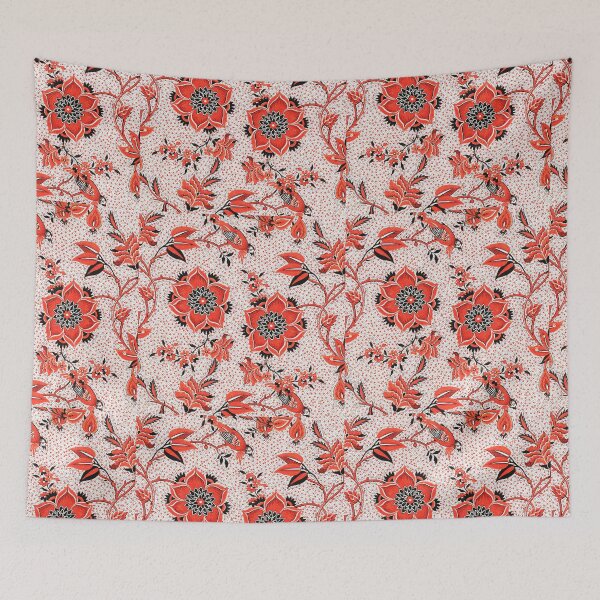 Item preview, Vibrant Beauty: Red Floral Patterned Custom Textile Design designed and sold by art-tresure.