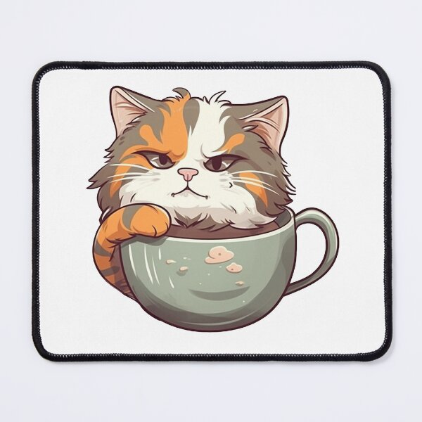 Item preview, Cat coffee time from the Kitty Sticker Pack designed and sold by STICKERSLALA.
